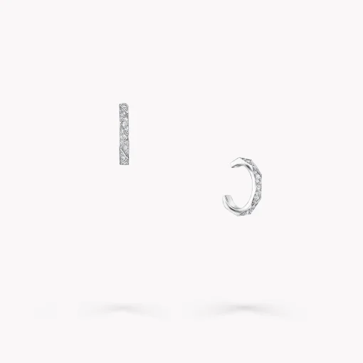 Graff Laurence Signature Pavé Diamond Hoop Earrings^ White Gold|Bridal Jewelry