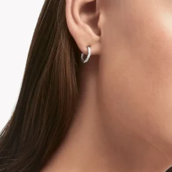 Graff Laurence Signature Pavé Diamond Hoop Earrings^ White Gold|Bridal Jewelry