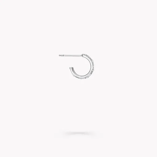 Graff Laurence Signature Pavé Diamond Hoop Earrings^ White Gold|Bridal Jewelry