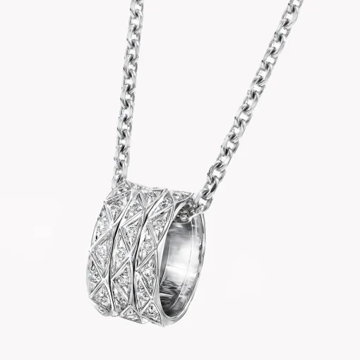 Graff Laurence Signature Pavé Diamond Pendant^ White Gold|Laurence Graff Signature