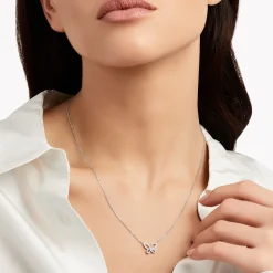 Graff Mini Butterfly Silhouette Diamond Pendant^ White Gold|Butterfly