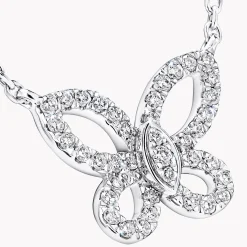 Graff Mini Butterfly Silhouette Diamond Pendant^ White Gold|Butterfly
