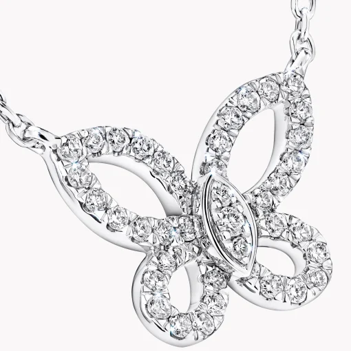 Graff Mini Butterfly Silhouette Diamond Pendant^ White Gold|Butterfly