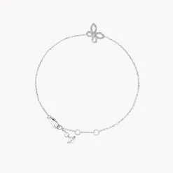 Graff Mini Butterfly Silhouette Diamond Bracelet^ White Gold|Butterfly
