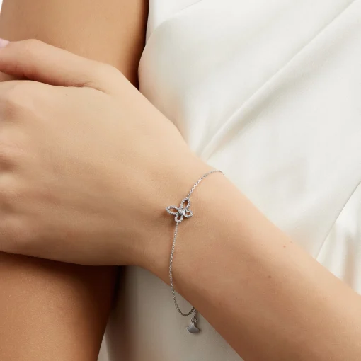 Graff Mini Butterfly Silhouette Diamond Bracelet^ White Gold|Butterfly