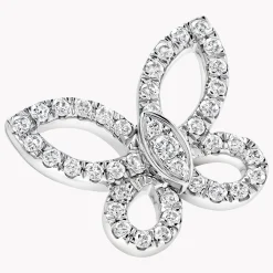 Graff Mini Butterfly Silhouette Diamond Earrings^ White Gold|Butterfly