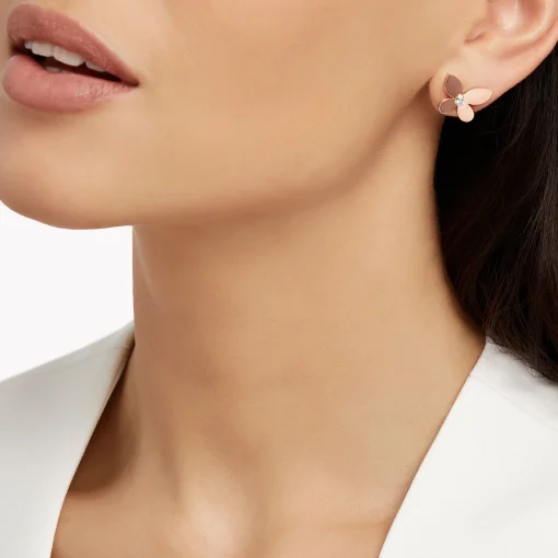 Graff Mini Butterfly Stud Earrings^ Rose Gold|Butterfly