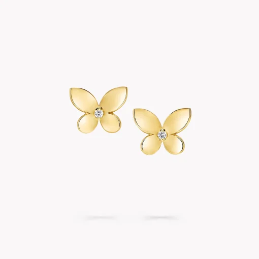 Graff Mini Butterfly Stud Earrings^ Yellow Gold|Butterfly