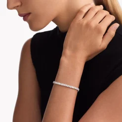 Graff Oval Cut Diamond Bracelet^ Bridal Jewelry|White Gold