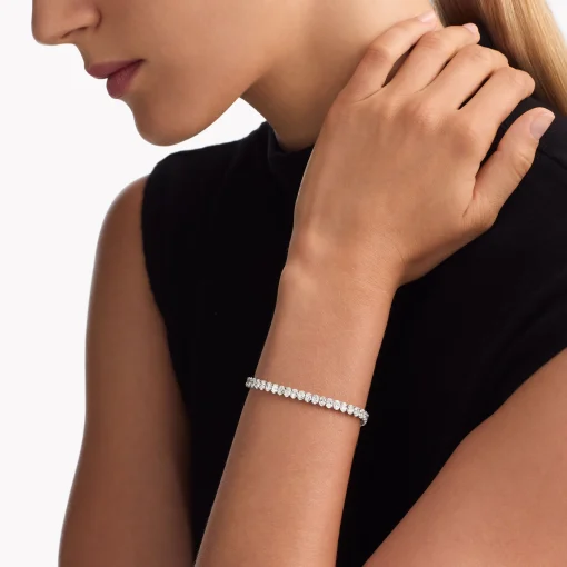 Graff Oval Cut Diamond Bracelet^ Bridal Jewelry|White Gold