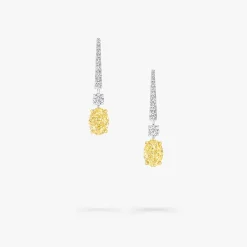 Graff Oval Yellow Diamond Solitaire Earrings^ Yellow Diamond|Classic Graff