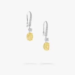 Graff Oval Yellow Diamond Solitaire Earrings^ Yellow Diamond|Classic Graff