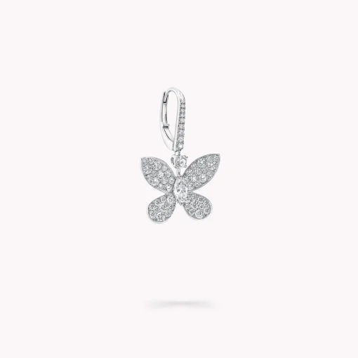 Graff Pavé Butterfly Diamond Drop Earrings^ White Diamond|Butterfly