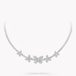 Graff Pavé Butterfly Diamond Necklace^ Bridal Jewelry|Butterfly