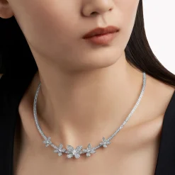 Graff Pavé Butterfly Diamond Necklace^ Bridal Jewelry|Butterfly