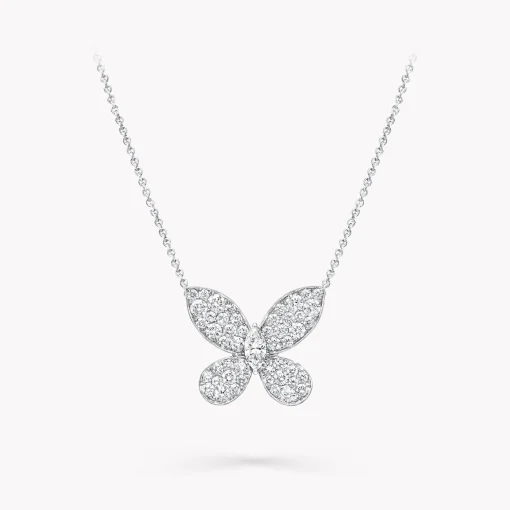 Graff Pavé Butterfly Diamond Pendant^ White Gold|Butterfly