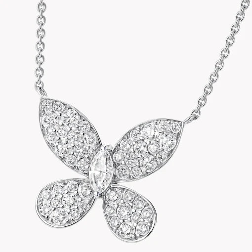Graff Pavé Butterfly Diamond Pendant^ White Gold|Butterfly
