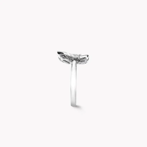 Graff Pavé Butterfly Diamond Ring^ White Gold|White Diamond