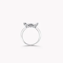 Graff Pavé Butterfly Diamond Ring^ White Gold|White Diamond