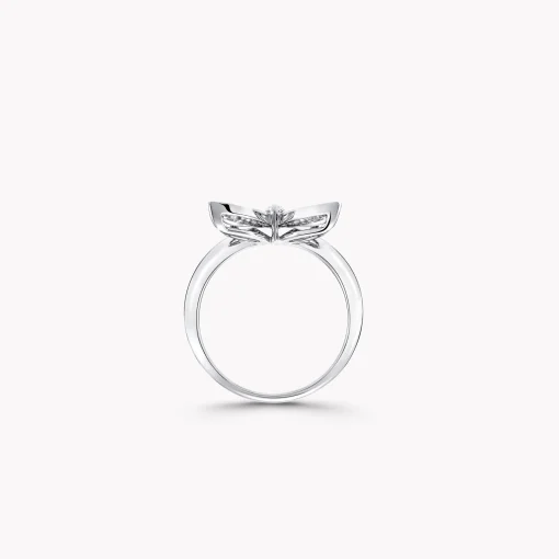 Graff Pavé Butterfly Diamond Ring^ White Gold|White Diamond
