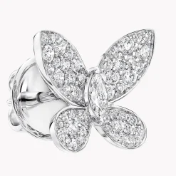 Graff Pavé Butterfly Diamond Small Stud Earrings^ White Gold|Butterfly