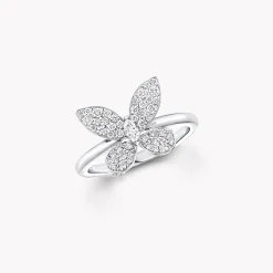 Graff Pavé Butterfly Diamond Small Ring^ White Gold|Butterfly