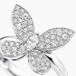 Graff Pavé Butterfly Diamond Small Ring^ White Gold|Butterfly