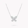 Graff Pavé Butterfly Diamond Small Pendant^ White Gold|Butterfly