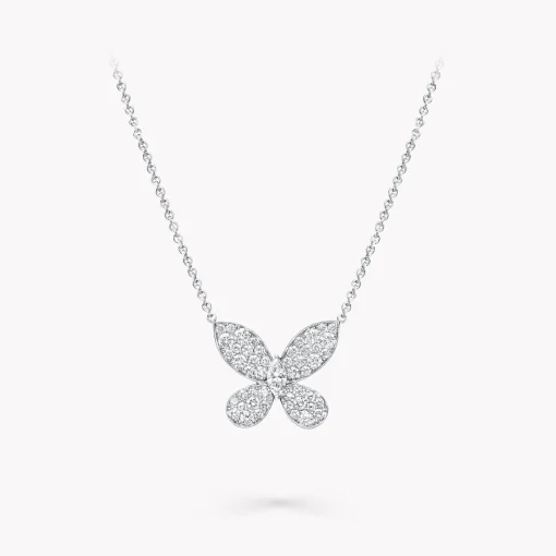Graff Pavé Butterfly Diamond Small Pendant^ White Gold|Butterfly