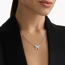 Graff Pavé Butterfly Diamond Small Pendant^ White Gold|Butterfly