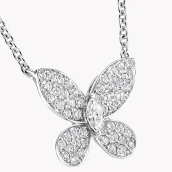 Graff Pavé Butterfly Diamond Small Pendant^ White Gold|Butterfly
