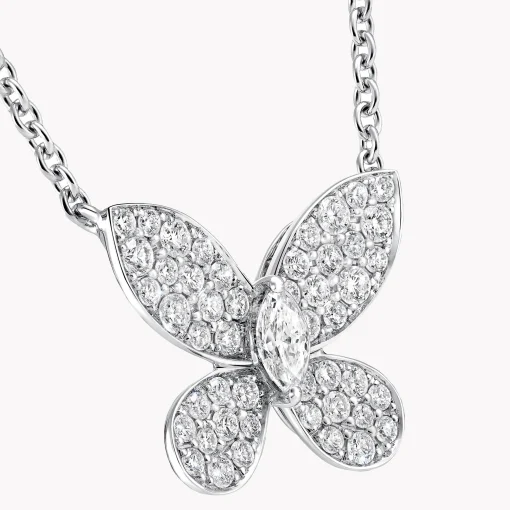 Graff Pavé Butterfly Diamond Small Pendant^ White Gold|Butterfly