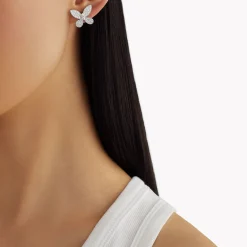 Graff Pavé Butterfly Diamond Stud Earrings^ White Gold|Butterfly