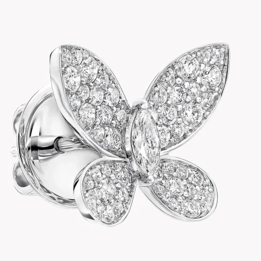 Graff Pavé Butterfly Diamond Stud Earrings^ White Gold|Butterfly