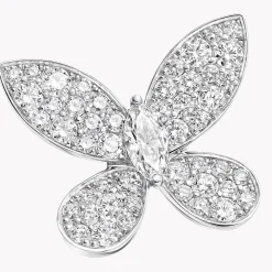 Graff Pavé Butterfly Diamond Stud Earrings^ White Gold|Butterfly