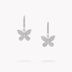 Graff Pavé Butterfly Mini Diamond Drop Earrings^ Butterfly|Earrings