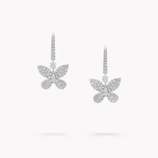 Graff Pavé Butterfly Mini Diamond Drop Earrings^ Butterfly|Earrings