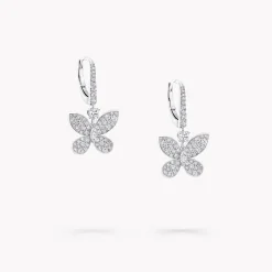 Graff Pavé Butterfly Mini Diamond Drop Earrings^ Butterfly|Earrings