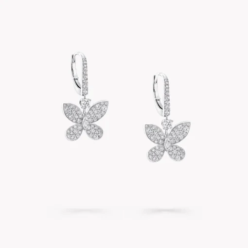 Graff Pavé Butterfly Mini Diamond Drop Earrings^ Butterfly|Earrings
