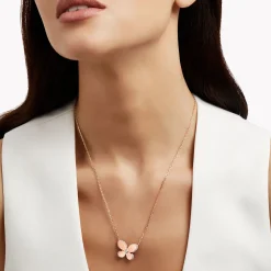 Graff Pavé Butterfly Pendant^ Rose Gold|Butterfly
