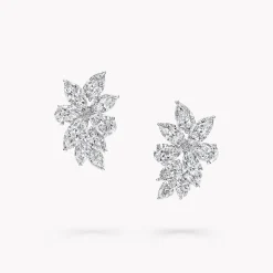 Graff Pear Shape and Marquise Cut Diamond Earrings^ White Diamond|Classic Graff