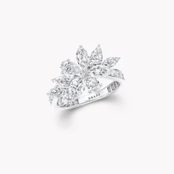 Graff Pear Shape and Marquise Cut Diamond Ring^ White Diamond|Classic Graff