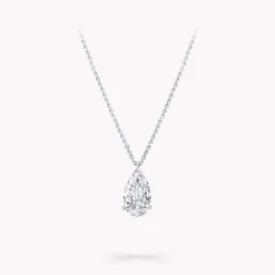 Graff Pear Shape Diamond Solitaire Pendant^ White Diamond|Classic Graff