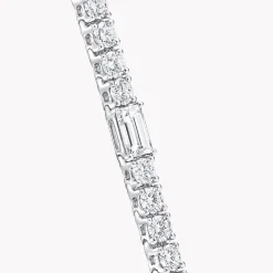 Graff Round and Emerald Cut Diamond Bracelet^ White Diamond|Classic Graff