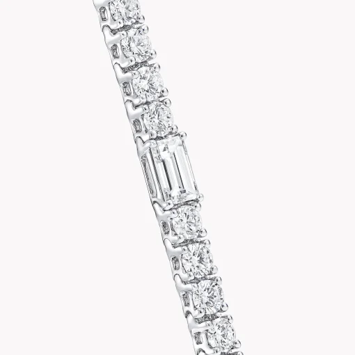 Graff Round and Emerald Cut Diamond Bracelet^ White Diamond|Classic Graff