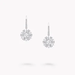 Graff Round Diamond Cluster Earrings^ White Diamond|Classic Graff