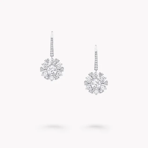 Graff Round Diamond Cluster Earrings^ White Diamond|Classic Graff