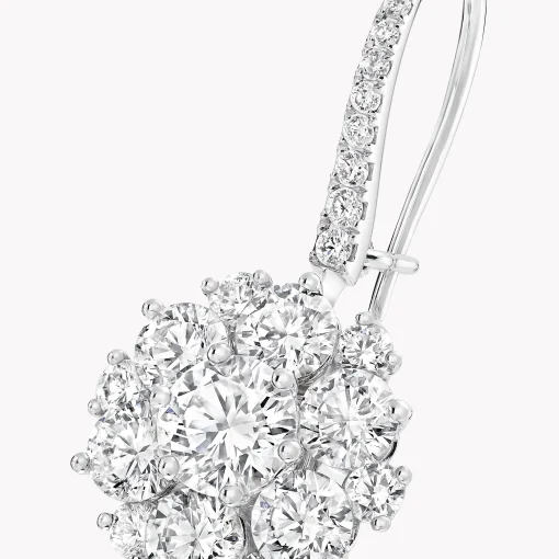 Graff Round Diamond Cluster Earrings^ White Diamond|Classic Graff