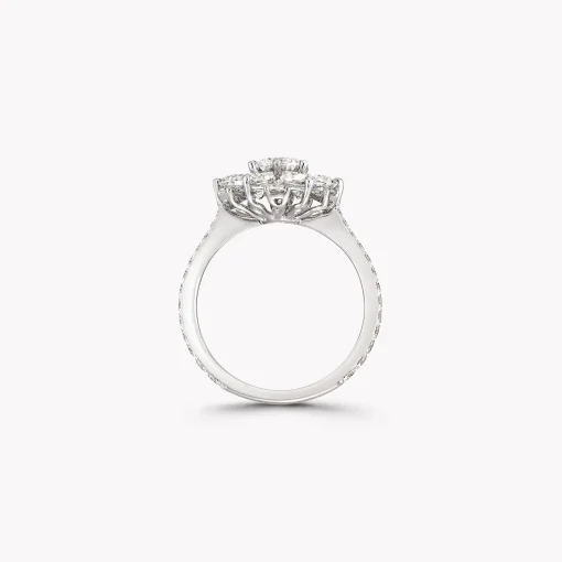 Graff Round Diamond Cluster Ring^ White Diamond|Classic Graff