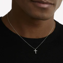 Graff Round Diamond Cross Petite Pendant^ Men's Jewelry|Necklaces & Pendants